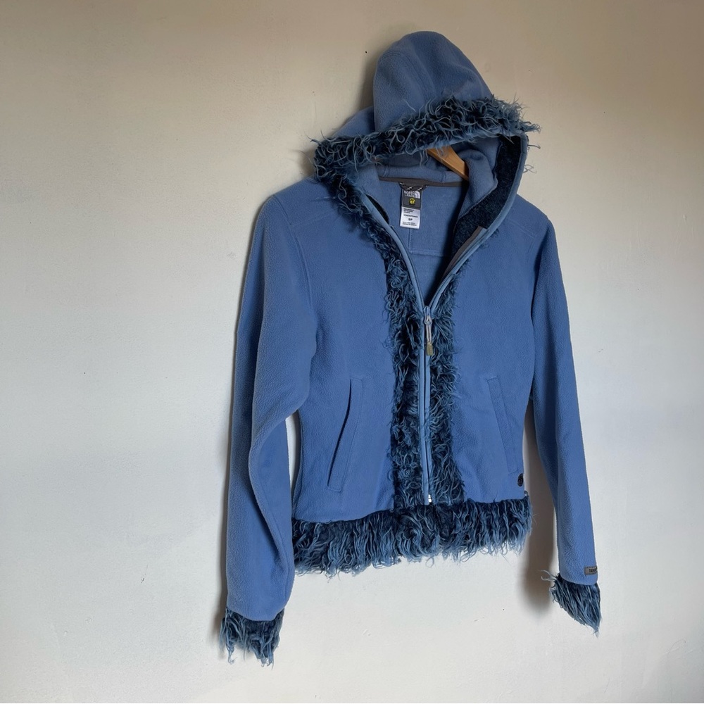 North Face A5 zip sweater with faux fur trim (MM)